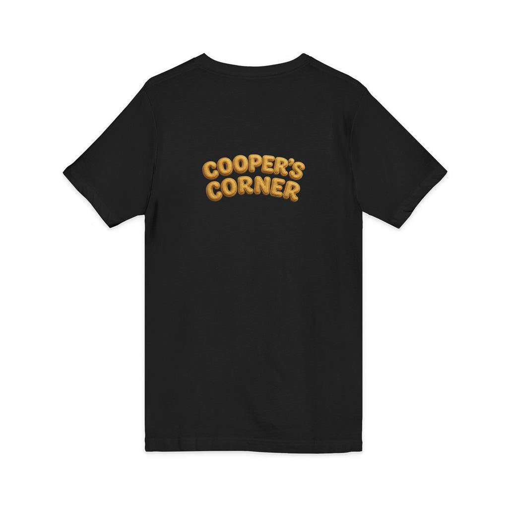 Cooper's Corner — Gold Knit V-Neck Tee