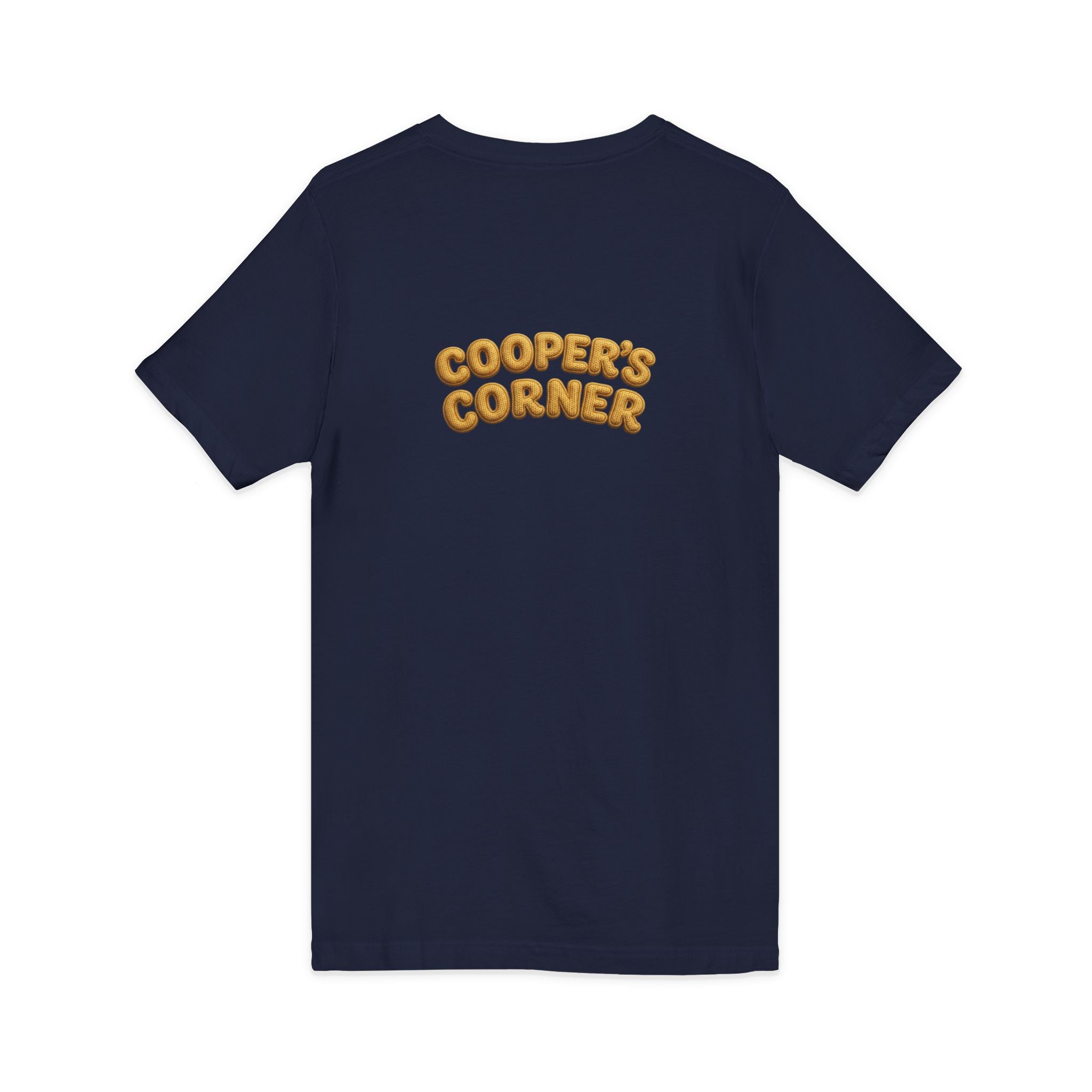 Cooper's Corner — Gold Knit V-Neck Tee