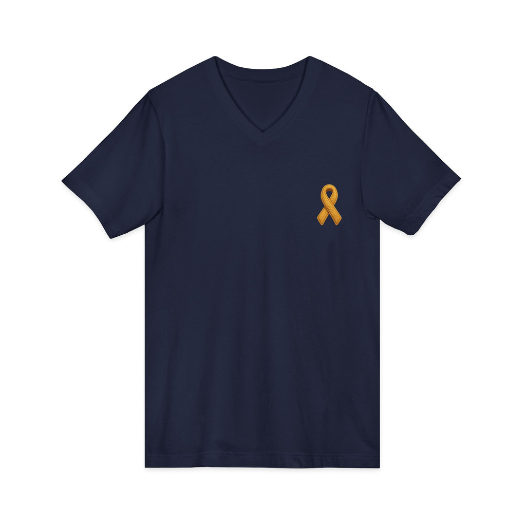Cooper's Corner — Gold Knit V-Neck Tee