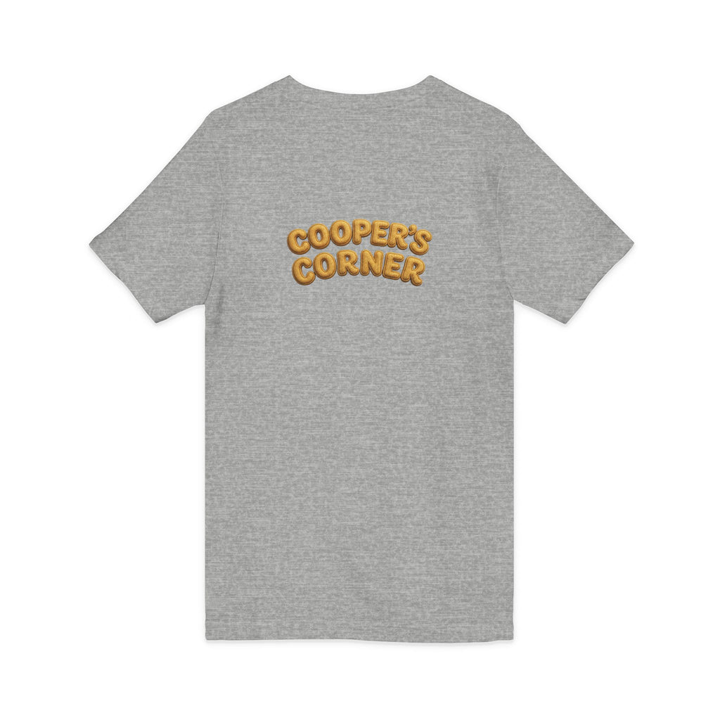Cooper's Corner — Gold Knit V-Neck Tee