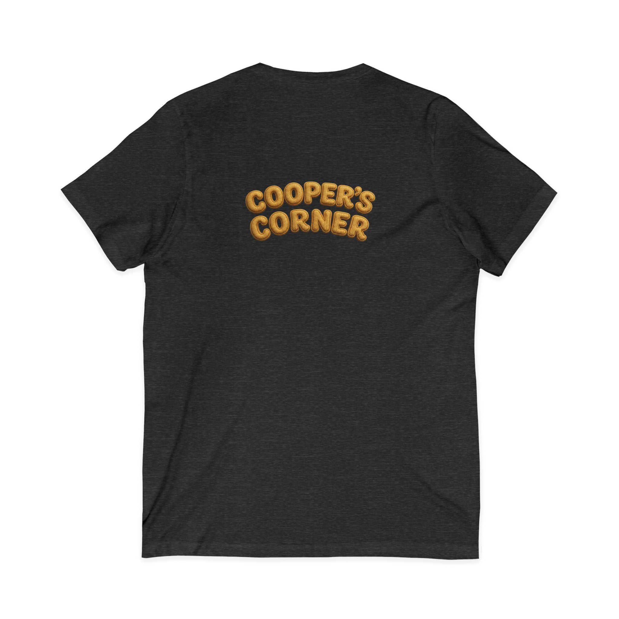 Cooper's Corner — Gold Knit V-Neck Tee