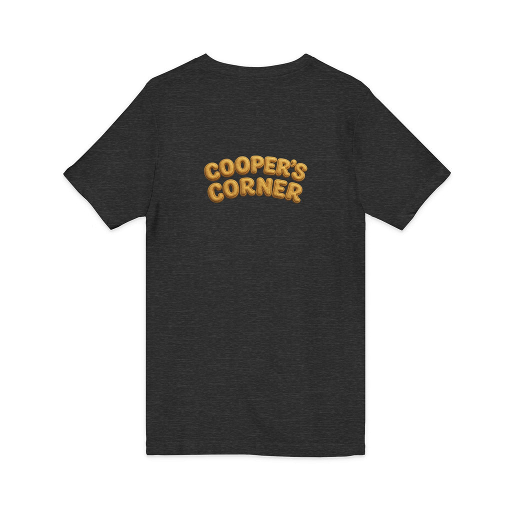 Cooper's Corner — Gold Knit V-Neck Tee