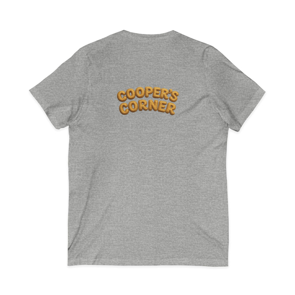 Cooper's Corner — Gold Knit V-Neck Tee
