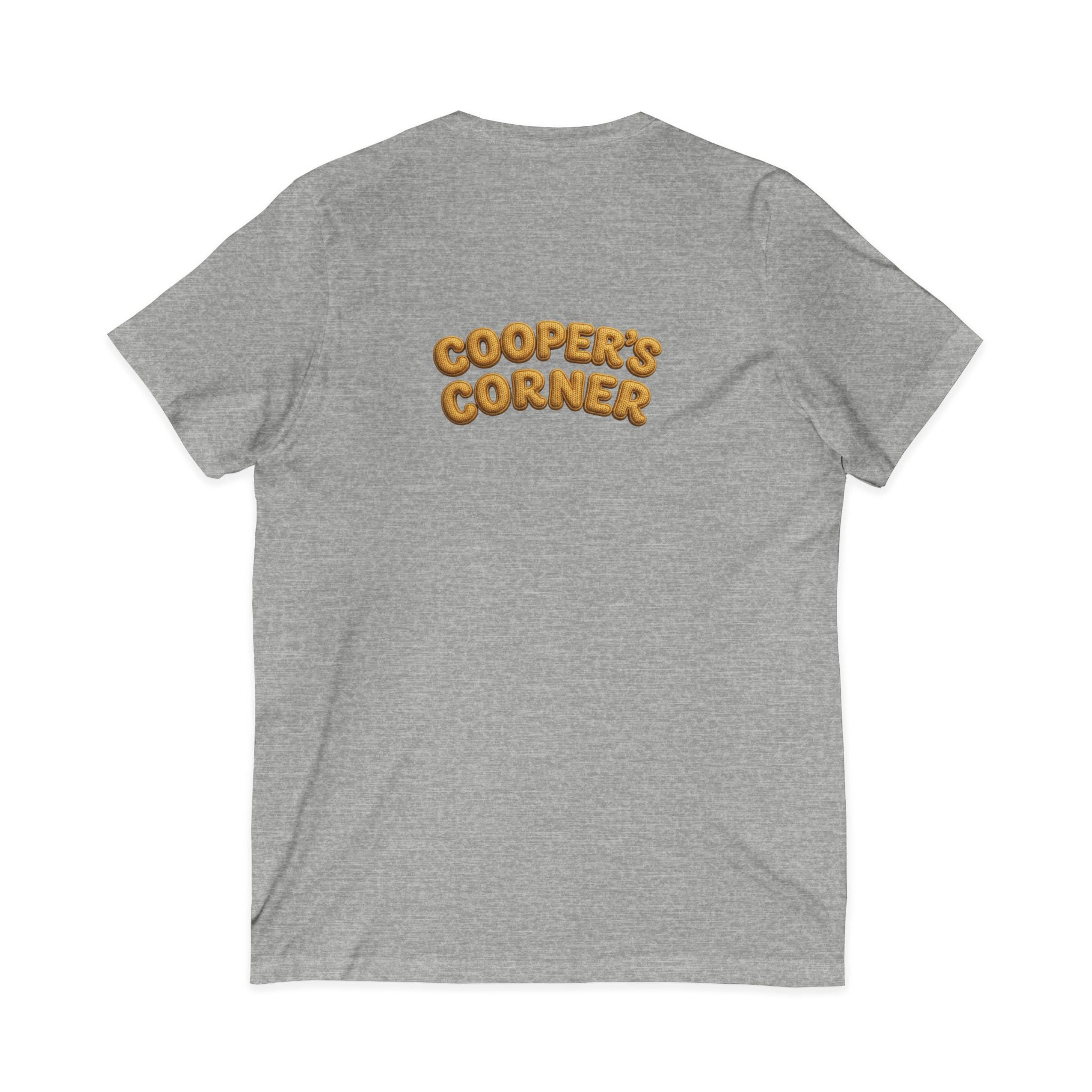 Cooper's Corner — Gold Knit V-Neck Tee