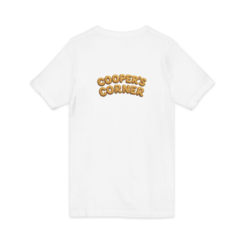 Cooper's Corner — Gold Knit V-Neck Tee