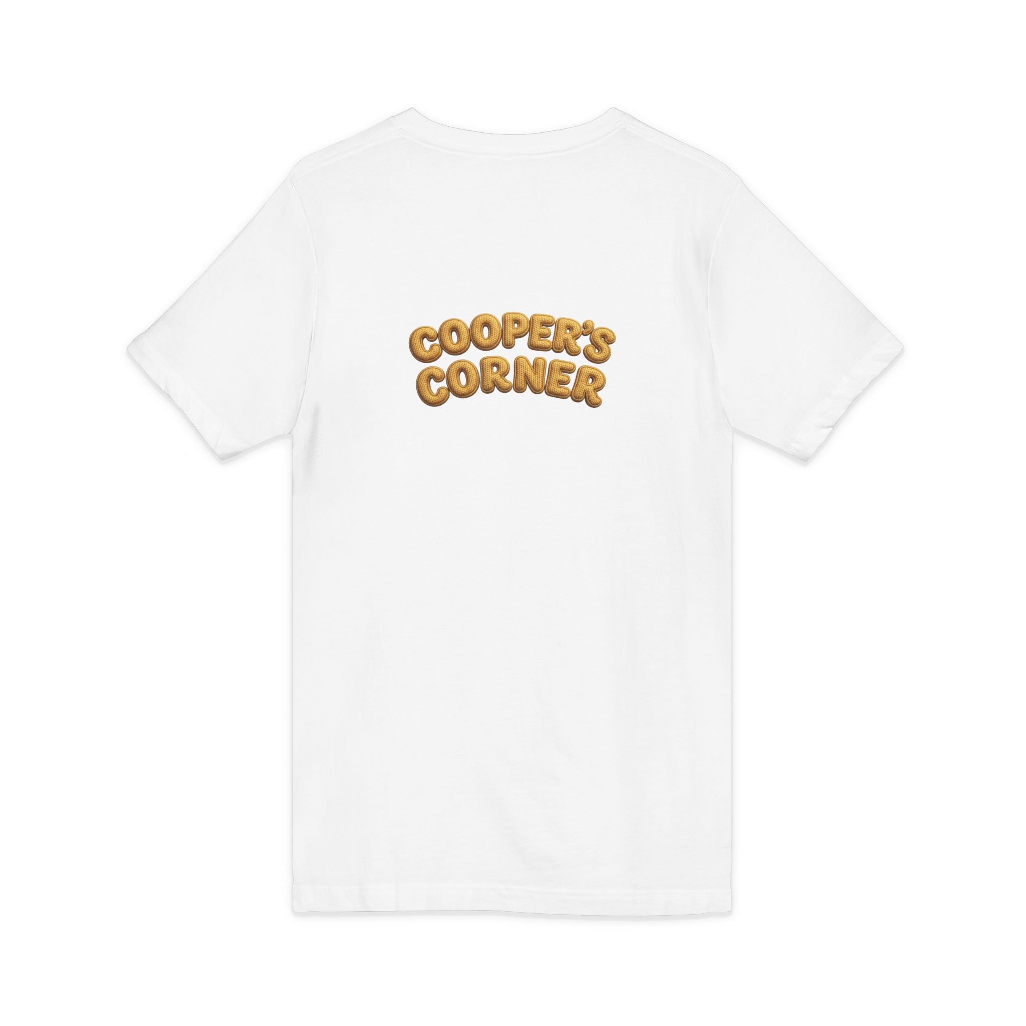 Cooper's Corner — Gold Knit V-Neck Tee
