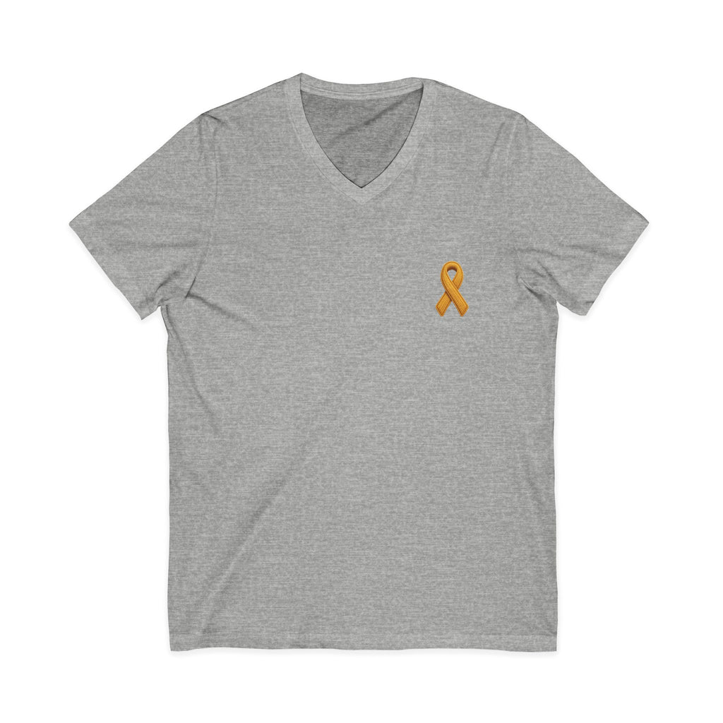 Cooper's Corner — Gold Knit V-Neck Tee