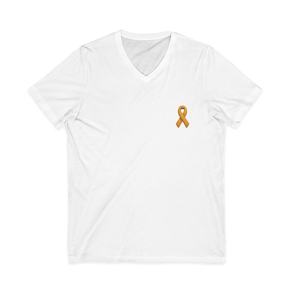 Cooper's Corner — Gold Knit V-Neck Tee