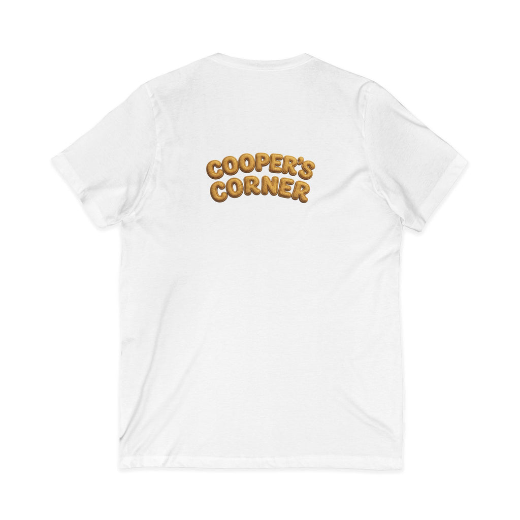Cooper's Corner — Gold Knit V-Neck Tee