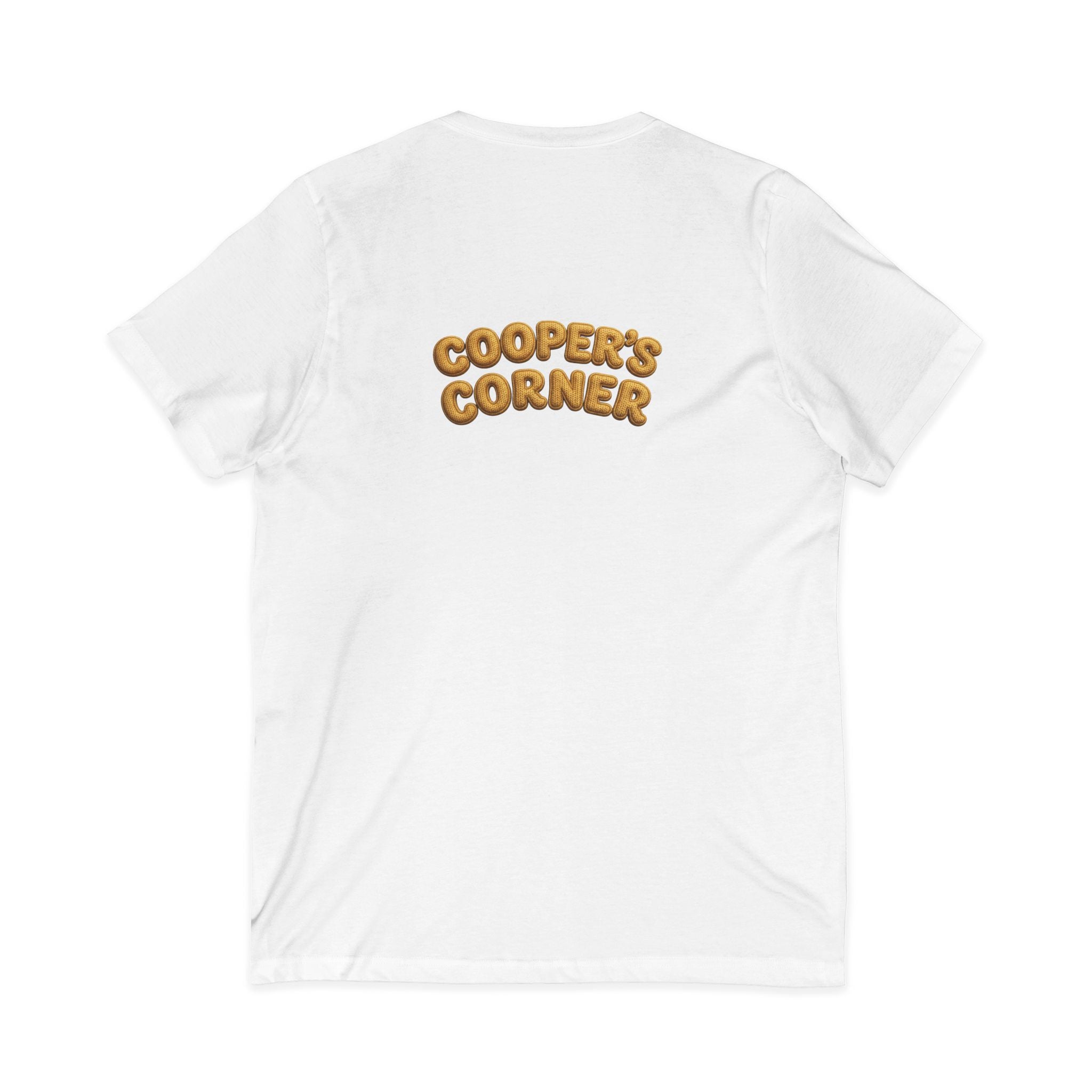 Cooper's Corner — Gold Knit V-Neck Tee