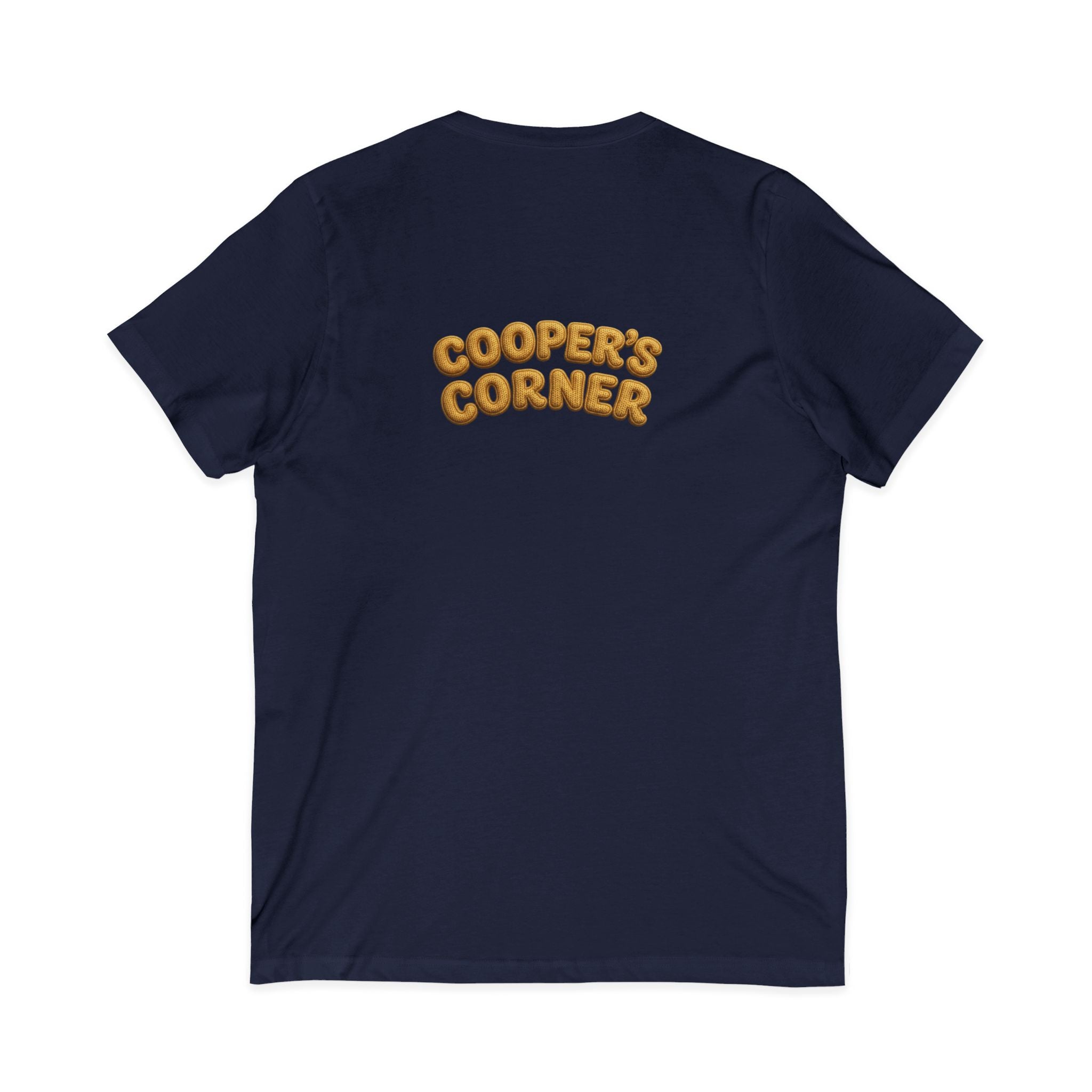 Cooper's Corner — Gold Knit V-Neck Tee