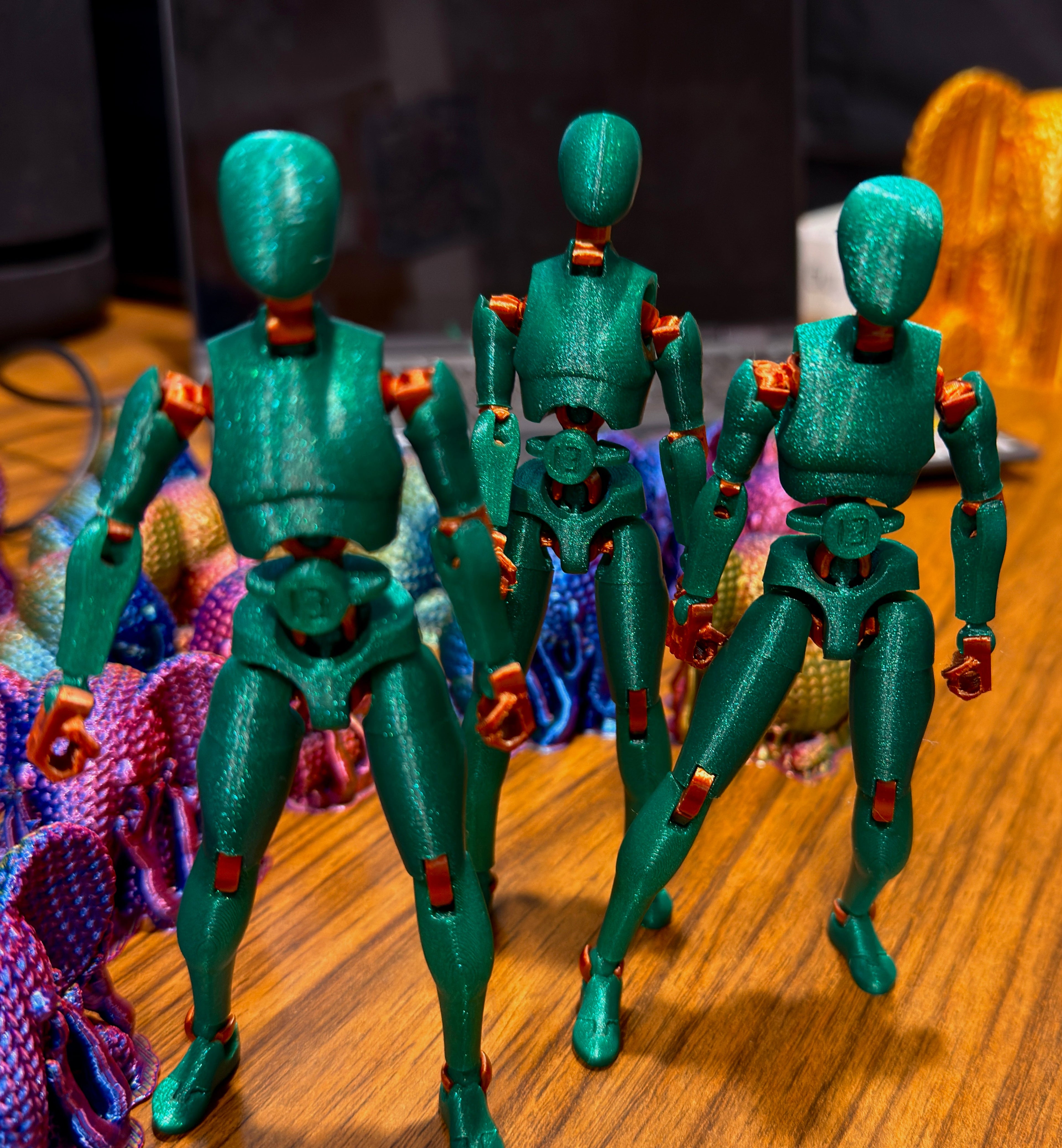 Lucky Swap Bot green silk body with copper joints, coming soon