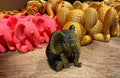 The Color-Shift Elephant 75%, iridescent gold-to-black silk PLA
